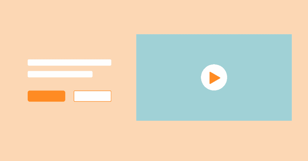 video on landing page