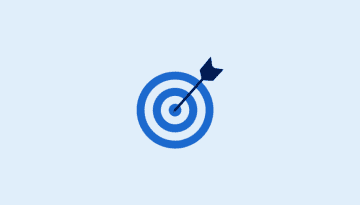 graphic of a target with a bullseye in the center