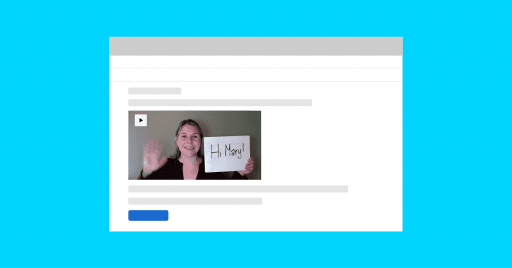 example of a video message being sent via email